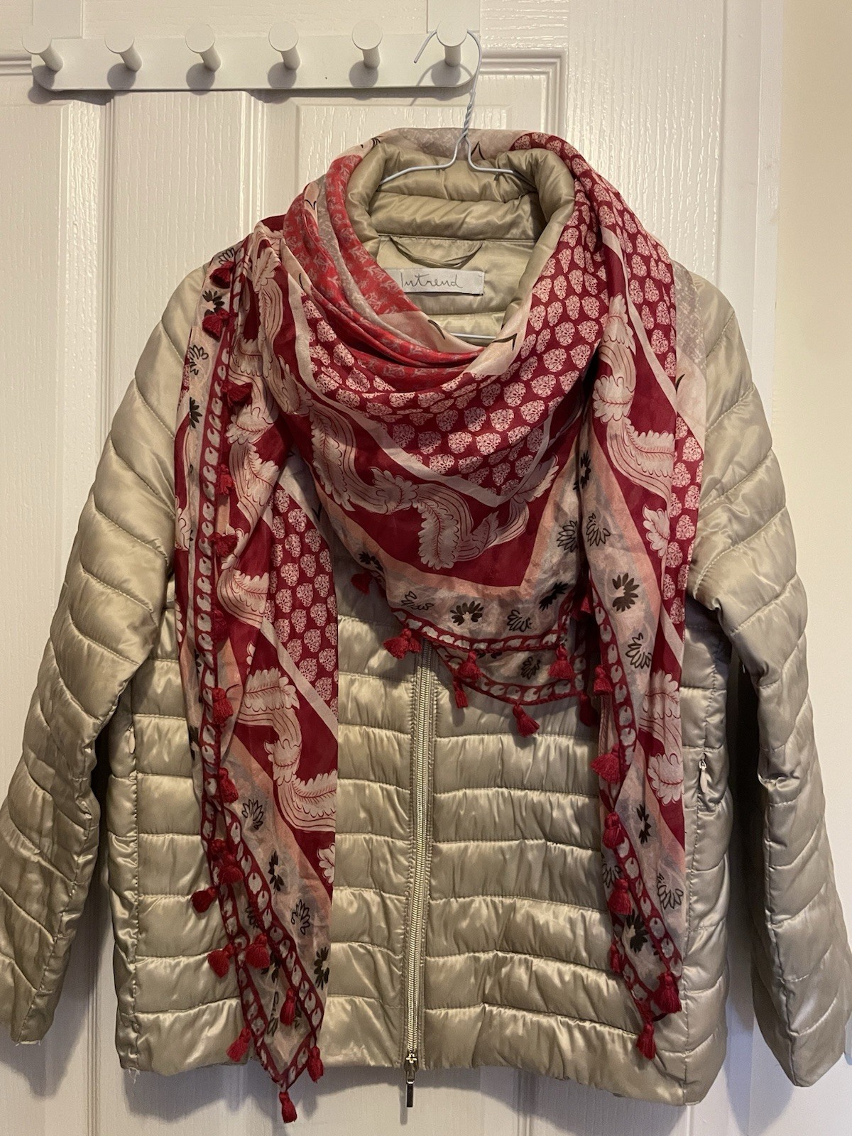 Stylish Jacket In Silver Color For Women Size S / UK 10