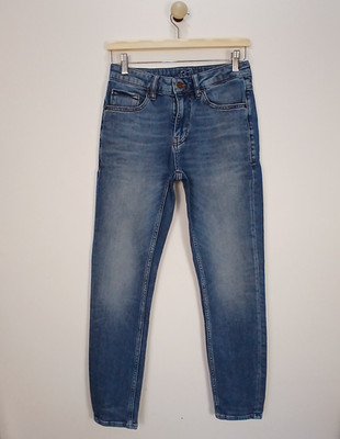 Le 31 Simons Women's 27 Tokyo Fit Organic Cotton Mid Rise Blue Jeans 27x29