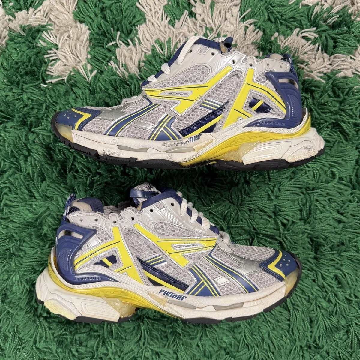 Balenciaga Runner Sneaker White Blue Yellow for sale | eBay