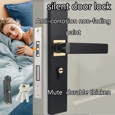 Silent Bearing Door Handle Lock with Keys Metal Main Door Lock Home Hardware UK