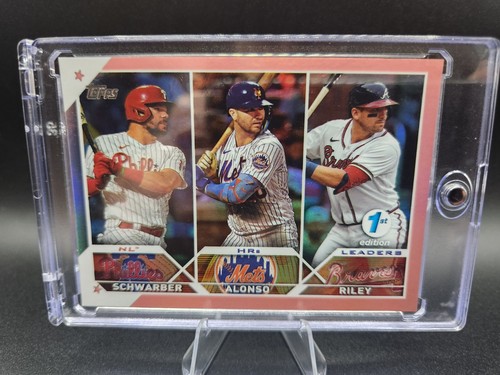 Austin Riley, Kyle Schwarber, Pete Alonso [Independence Day] #178 2023 Topps card