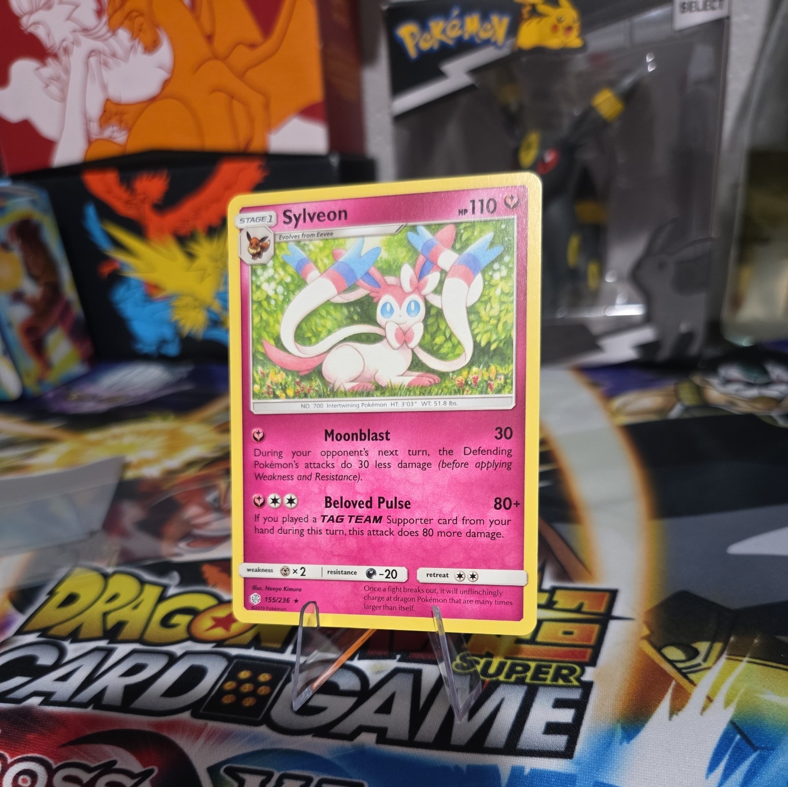 Sylveon 155/236 Rare Cosmic Eclipse Pokemon NM