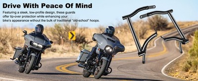 Black Left & Right Saddle Bag Guard For Harley Touring Street Glide 2009