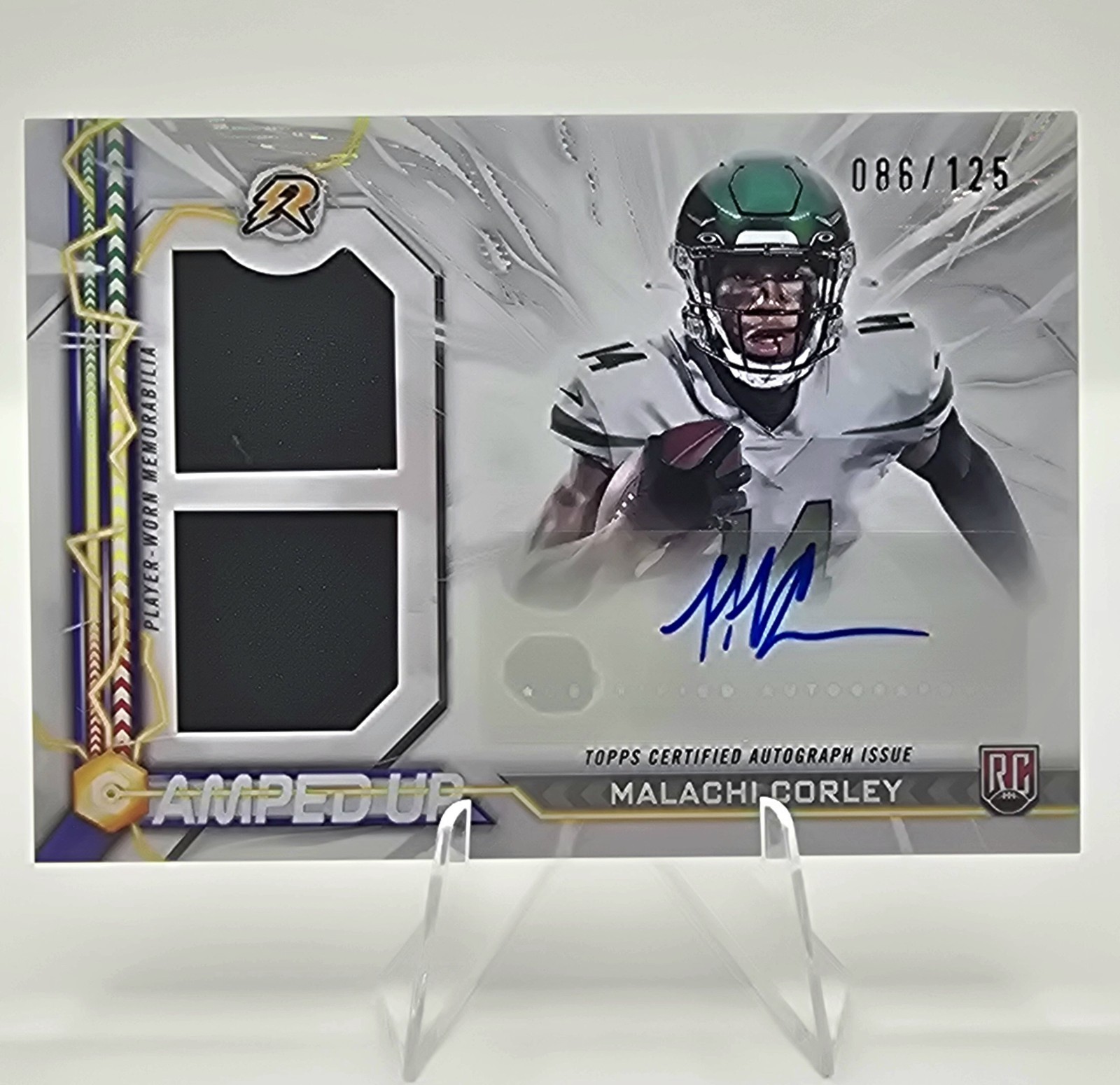 2024 Topps Resurgence Malachi Corley Amped Up Rookie Patch Auto SP 86/125