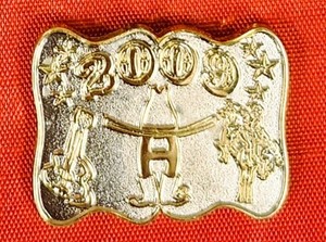 2009 Houston Livestock Show and Rodeo Belt Buckle Badge