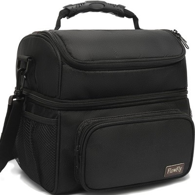 Double Layer Cooler Insulated Lunch Bag Adult Lunch Box Large Tote Bag for Me...