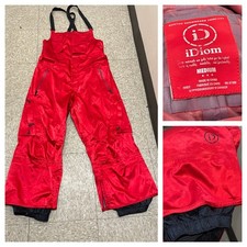 BURTON iDiom BIB HI PANTS M Metallic Red Satin SNOWPANTS RARE Hiroshi Fujiwara