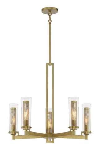 Minka Lavery 2185 Emmerham 5 Light 26"W Chandelier - Brass - Picture 2 of 2