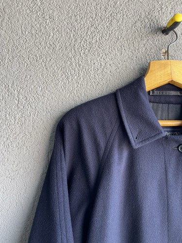 Rare Burberrys Speciality Wool & Alpaca Coat Men’s Size Xl Blue Color - Picture 5 of 24