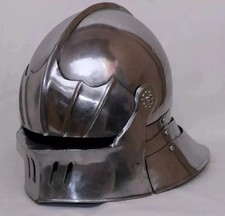 Steel Larp Medieval Sallet Helmet Knight Armor Helmet