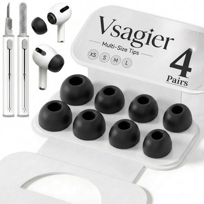 4 Pairs Replacement Ear Tips for AirPods Pro and for Air Pods Pro 2 with Noise R
