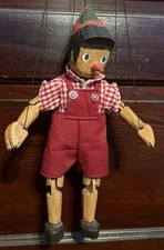 Vintage Italian Hand Carved Pinocchio Marionette