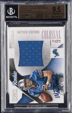 2009 NATIONAL TREASURES ROOKIE COLOSSAL MATTHEW STAFFORD RPA /50 BGS 9.5 AUTO 10