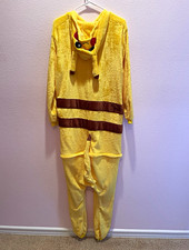 Pikachu Hooded One-Piece Pajamas Polyester Multicolor Unisex Size XL