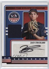 2023 USA Baseball Stars & Stripes Materials Zach Strickland (Black Ink) Auto r9d
