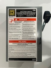 Square D Light Duty Disconnect Switch 30A 120/240 V Type 1 Enclosure/Unused