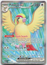 Pidgeot ex 217/197 Ultra Rare Obsidian Flames Pokemon Holo Near Mint