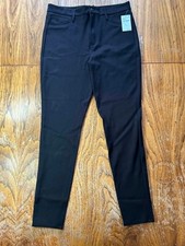 NWT Good American Good Waist Skinny Pants Black Sz 12/31 Stretch Ponte GKB0084