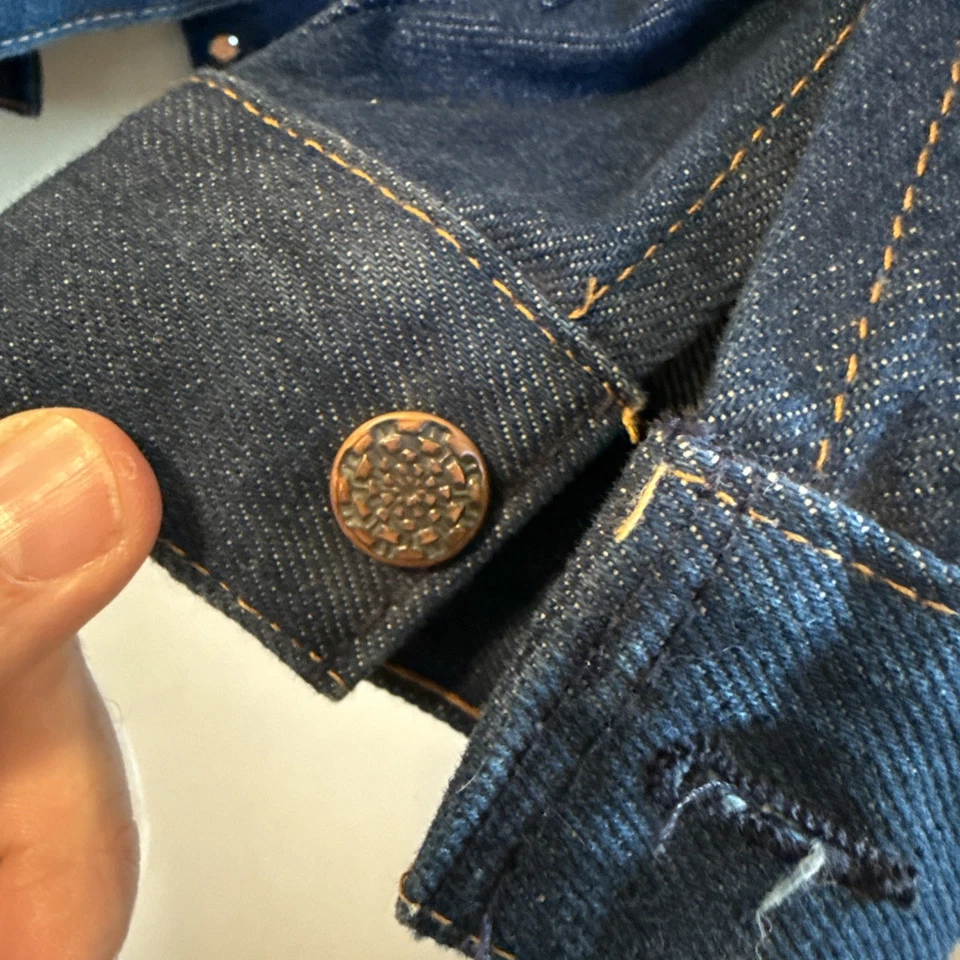 Chaqueta de Camionero Big Mac De Colección Para Hombre Talla 44 Azul Denim Años 90 Hecha en EE. UU. Foto 4 de 4