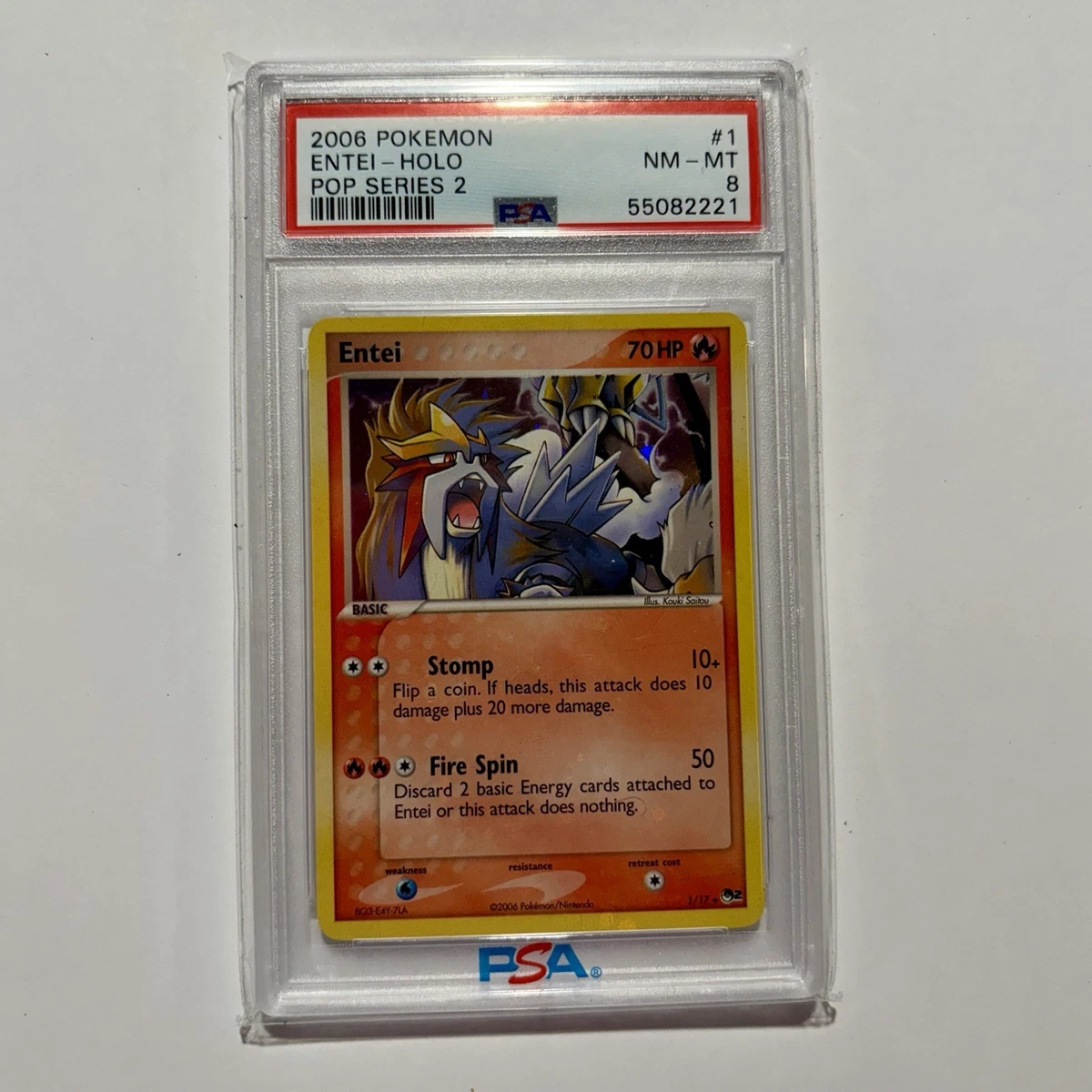 Entei Holo Pokémon TCG Individual Collectible Card Game Cards for