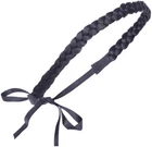 Braided Retro Braid HAIRBAND / Hairpiece - Black Rockabilly