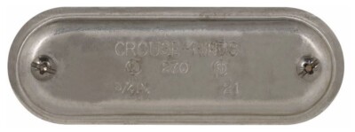 Crouse-Hinds 270 SA Rigid Conduit Body Cover, 3/4 Wdgnut Sht Al