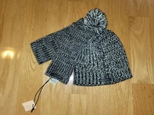 Rebecca Minkoff Beanie and Arm Warmer Set, Black/Gray  One Size