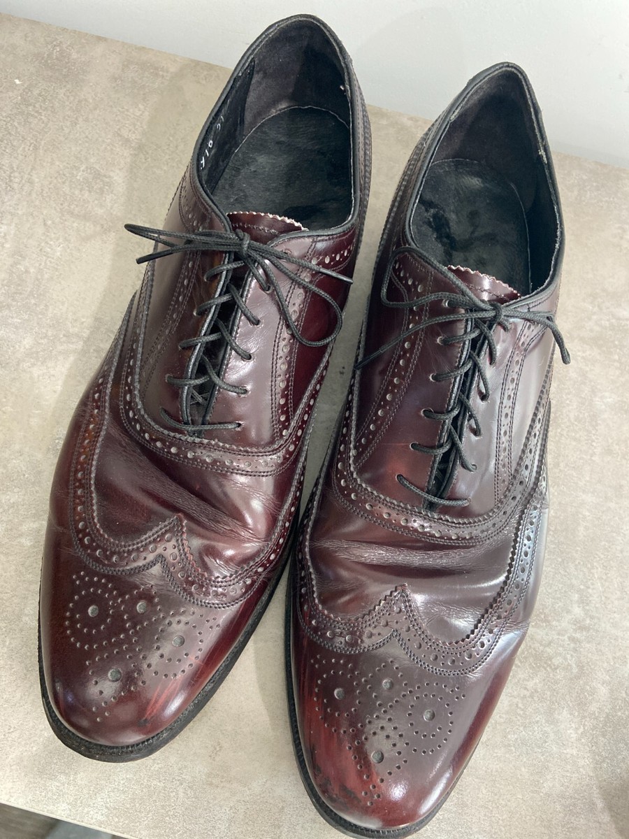 Florsheim Sz 11 Leather Loafers Men’s Wingtip Oxford Dress Shoes Academia Preppy Florsheim Loafers SZ 11 Brown Leather Lace Up Wingtip Oxford  main image 3