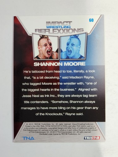 2012 TRISTAR TNA Impact Wrestling REFLEXXIONS #60 SHANNON MOORE - Picture 2 of 2