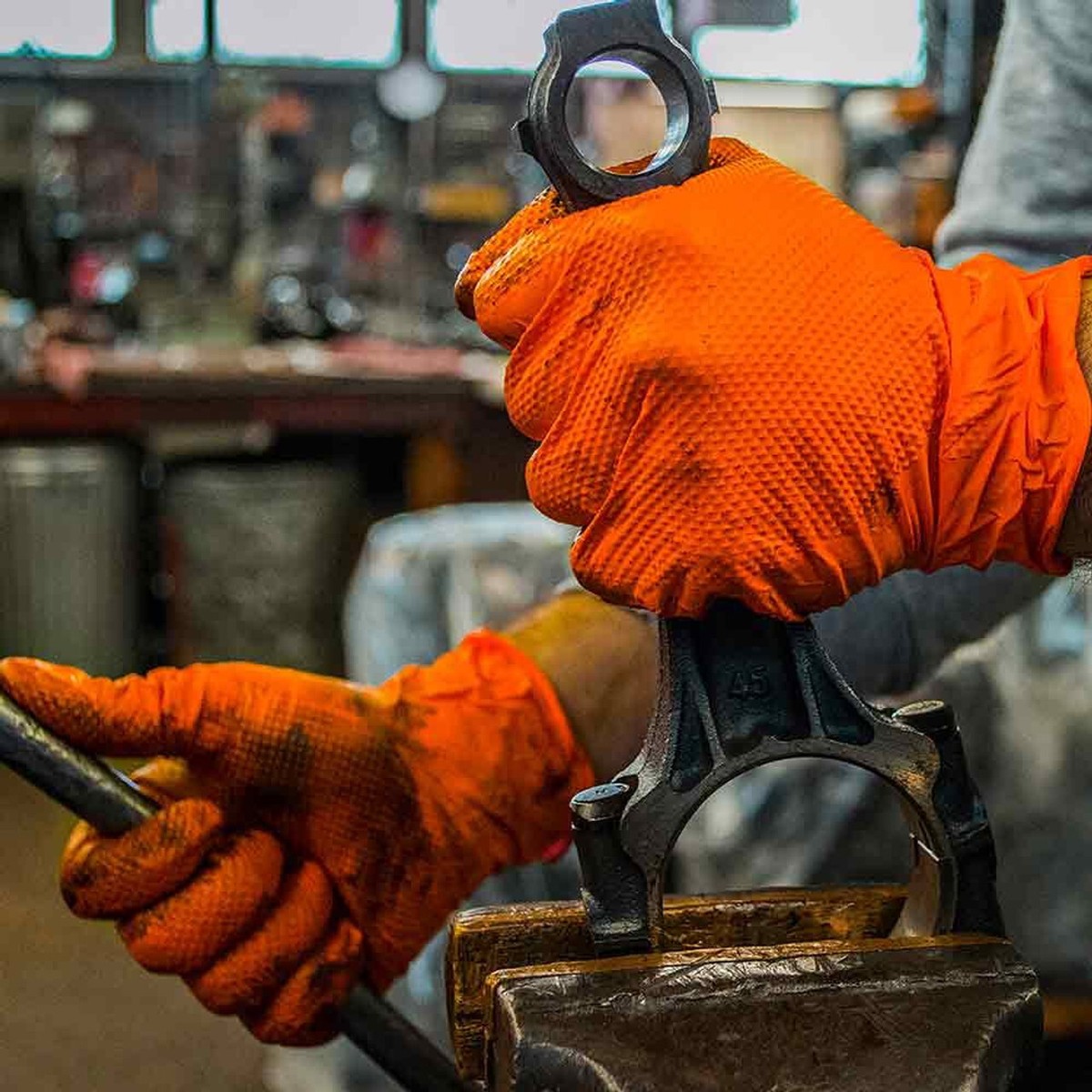 Guanti In Nitirle Arancione Senza Polvere Ico Nimek (100 Pz - Foto 2