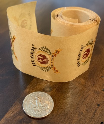Round 1” Diameter Transparent/clear Ruger Fifty Years Sticker Roll - Picture 4 of 6