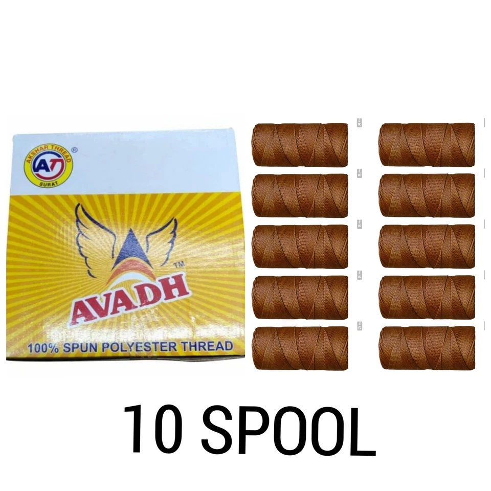 Avadh Spun Polyester DARK COPPER Thread suitable for all types of sewing - Image 3 of 3