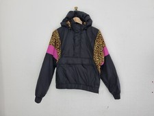 Urban Classics Womens Jacket Size S Black Pullover Hooded Animal Print