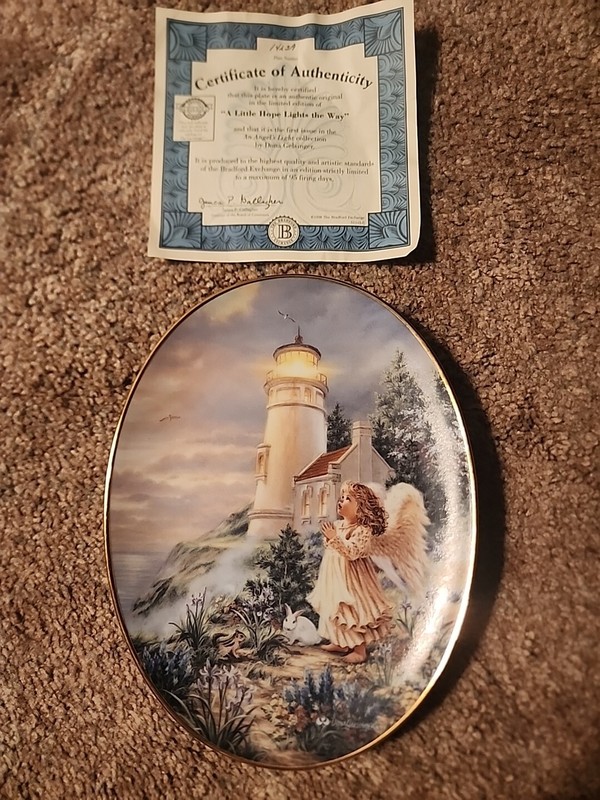 The Bradford Exchange " A little Hope Lights the Way" By Dona Gelsinger. An...