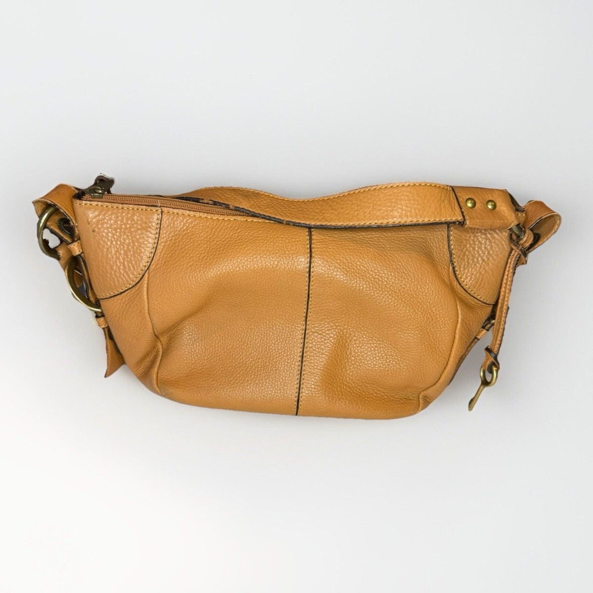 Fossil Tan Leather Tote with Gold Key Charm Vintage Fossil Brand Leather Handbag - Etsy main image 4