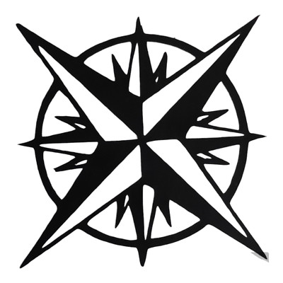 Aufkleber Kompassrose Sticker Camper Wohnmobil  Windrose Boot Vanlife Camping