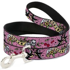 Pet Leash - Lucky Pink - 6 Feet Long - 1" Wide