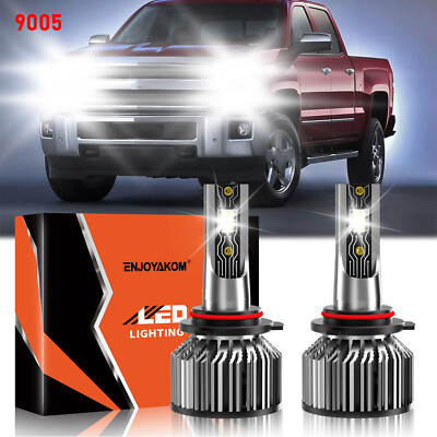 LED Headlight Kit Hi Beam Bulb Combo For Chevy Silverado 3500 Classic 2007-2007