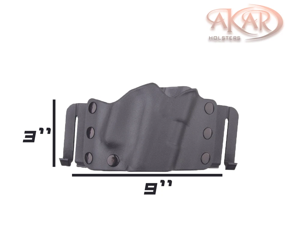 Akar Scorpion OWB Kydex Gun Holster W/Quick Belt Clips Fits Glock17,19, 26 - Image 4 of 4