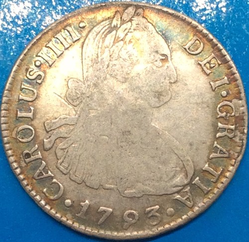 2 Reales 1793 Spanish Peru Carlos IIII silver - RARE!!!!! - Picture 8 of 8