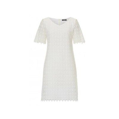 Vera Mont Brautkleid Spitze kurz Offwhite 02074814 Hochzeit Vintage Spitzenkleid
