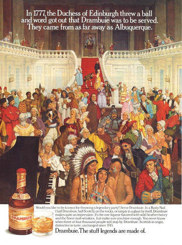 1991 Drambuie Liqueur Scotch Duchess of Edinburgh Bar Decor Art vintage Print AD