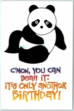 Postcard - Panda Art Print - Birthday Greeting Card