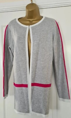 Street One Strickjacke grau rosa und weiß Größe 10 neu mit Etikett 69,99  .