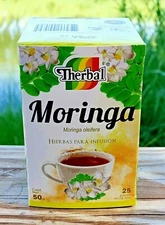 Te de Moringa Tea ✅ Infusion Herbs 25 bags 0.7 oz. each By Therbal