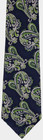 TURNBULL & ASSER Exclusive Silk Tie Blue w/ornate white-green paisleys-NWOT