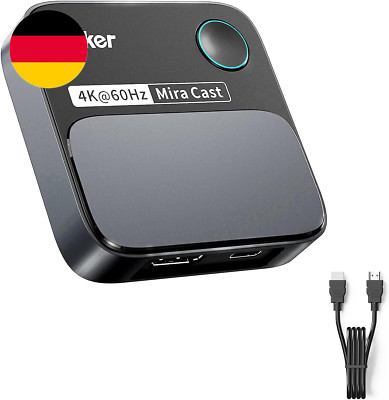 4K60Hz HDMI Wireless Display Dongle, Yinker 4K@60Hz 5G Miracast Adapter Für Ios,