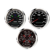 W Pro 85mm 3 Gauge Set Gps Speedometer 220 Kmh Turn Signal High Beam Waterproof W Pro 85mm 3 Gauge Set Gps Speedometer 220 Kmh Turn Signal High Beam Waterproof
