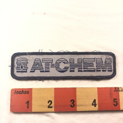 Vtg AT-CHEM (Janitor Janitorial Equipment & Supply) Advertising Patch C04Z
