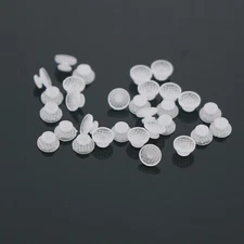 10 Pcs/Pack Dental Orthodontic Ceramic Clear Lingual Button Bondable Round Base